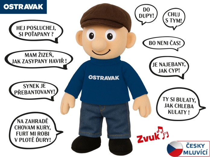 Pratende pluchen pop "Ostravak" 32 cm
