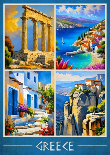 Enjoy puzzel Griekse uitzichten 1000 stukjes