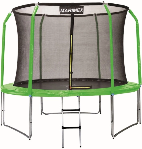Groene set veerbescherming en poothoezen voor trampoline 366 cm