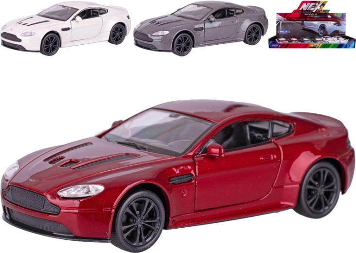 Metalen automodel Aston Martin Vantage 1:36 Welly met vering en pull-back