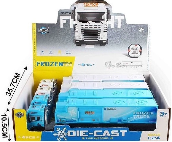 Vrachtwagen koelwagen 39 cm met licht en geluid
