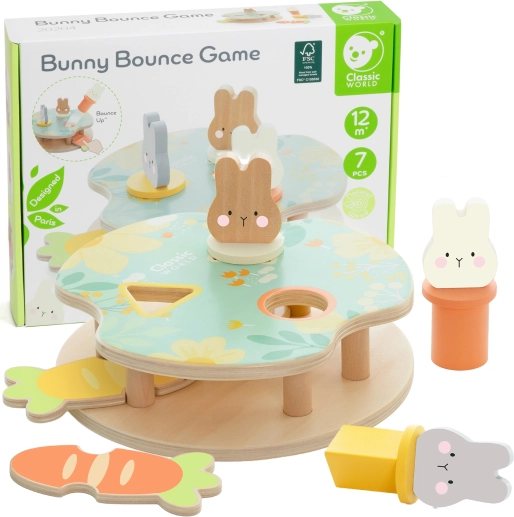 Houten spel Opduikende Konijntjes 12m+