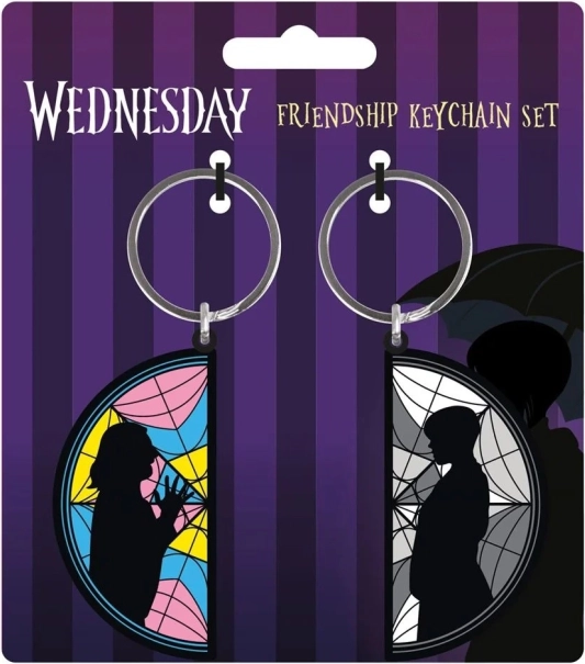 Set van twee sleutelhangers Wednesday en Enid