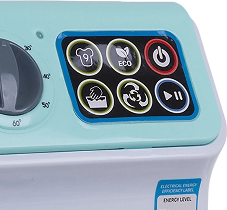 Realistische bediening zoals bij een echte wasmachine