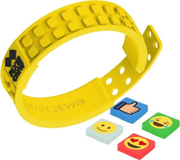Pixie Crew creatieve armband Emoji geel
