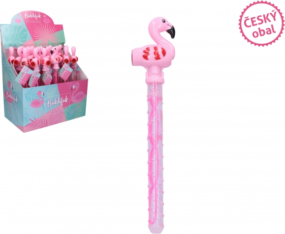 Flamingo bellenblaas met fluitje