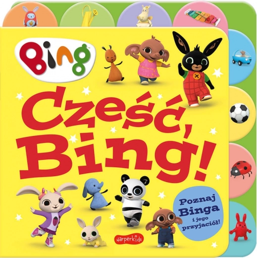BING: Boek met tabs – kartonnen prentenboek voor kinderen (Pools)