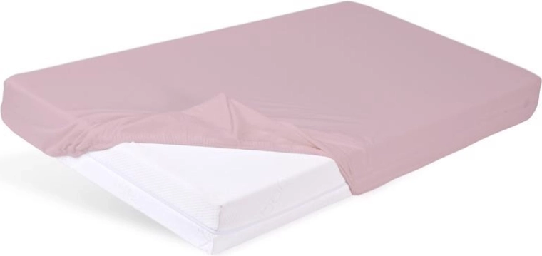 Babymatex waterdicht bamboe hoeslaken met elastiek oudroze 60 × 120 cm