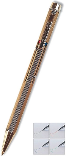 Balpen Concorde Classic 4-kleuren goud