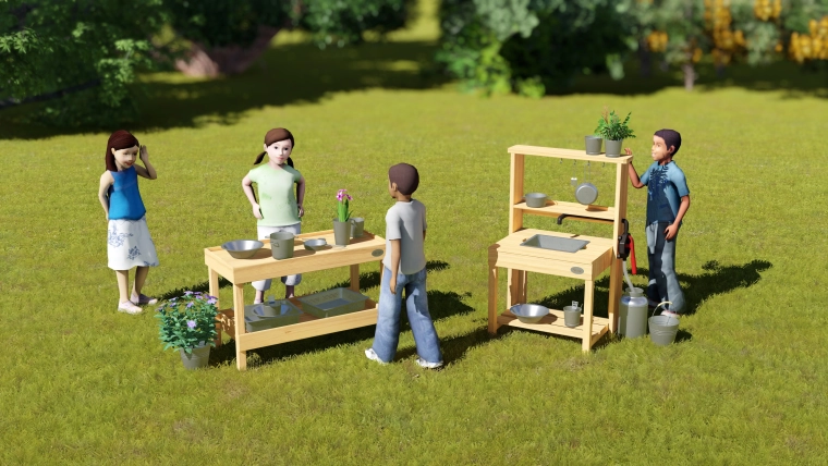 Onderdeel van de modulaire EDU-keuken