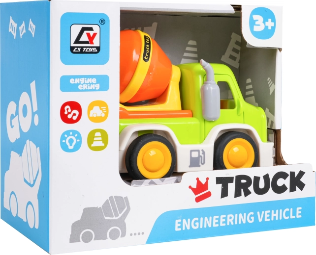 Kindervrachtwagen betonmixer met geluid en licht