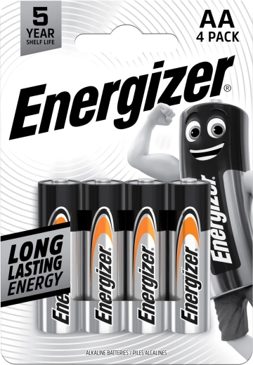 Energizer Everyday alkaline batterijen AA, 4 stuks