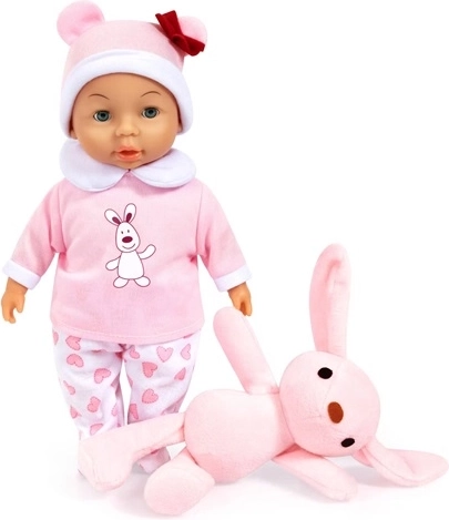 Bayer Design pop 28 cm met pluchen knuffel