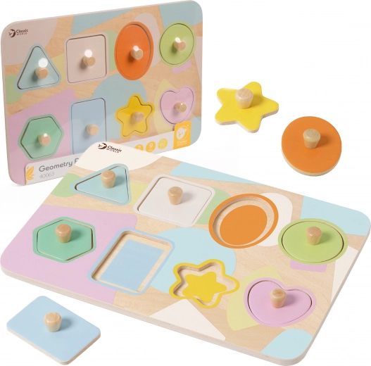 Houten geometrische puzzel voor kinderen