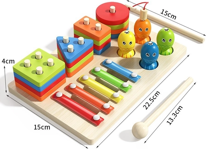Houten set muziekinstrumenten voor kinderen, 18 stuks