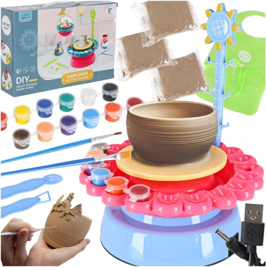 Kinderpottenbakkersschijf – creatieve set met klei en verf 600 g