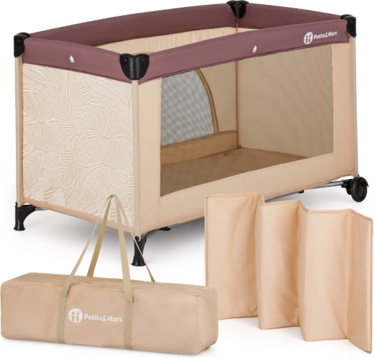 Petite&Mars reisbedje nyja elegant dreamlines mocha