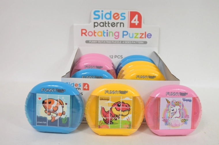 Draai-puzzel voor kinderen in een frame (3 motieven)