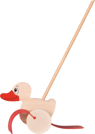 Houten duwende eend