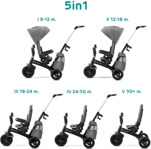 Kinderkraft driewieler Easytwist platinum grey