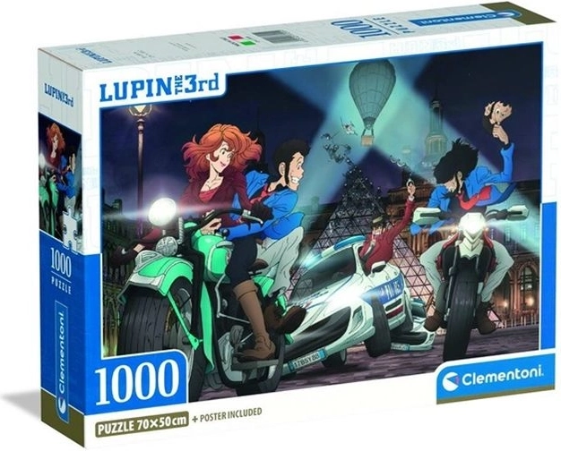Clementoni compacte puzzel 1000 stukjes Lupin III