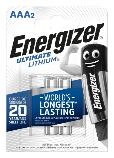 Energizer Ultimate Lithium AAA micro-penlitebatterijen 1,5 V – 2 stuks