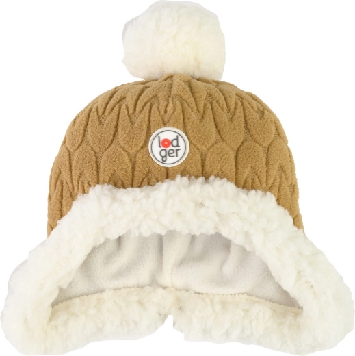 Lodger fleece muts Hatter empire fleece dark honey 0–3 maanden