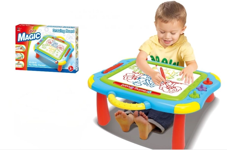 Educatieve 2-in-1 tafel met uitwisbaar tekenoppervlak