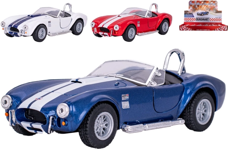 Metalen model Shelby Cobra 427 uit 1965 met terugtrekmotor Kinsmart