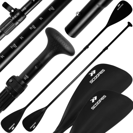 Opvouwbare en verstelbare 2-in-1 peddel Blade zwart