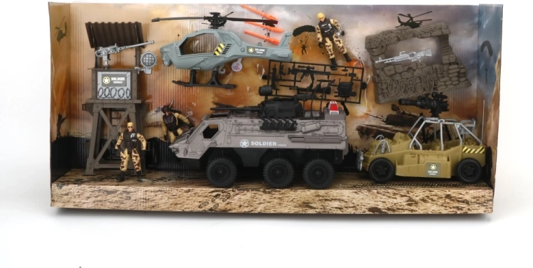 Militaire set met tank met licht- en geluidseffecten