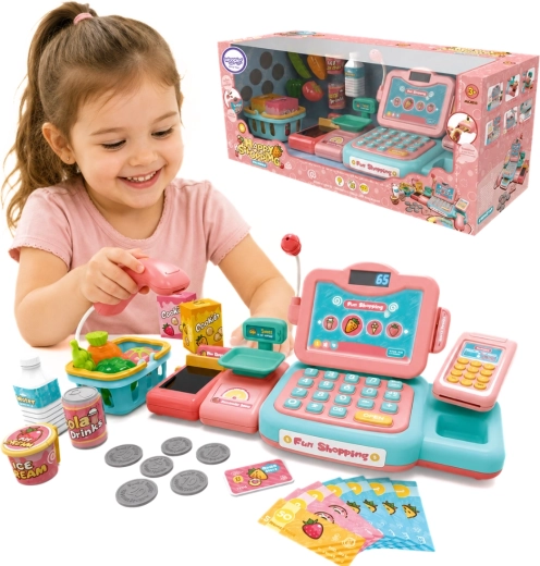 Woopie kinder-kassa met scanner, weegschaal en microfoon