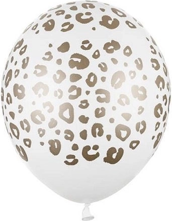 Ballonnen met gouden stippen pastelwit 30 cm (50 stuks)
