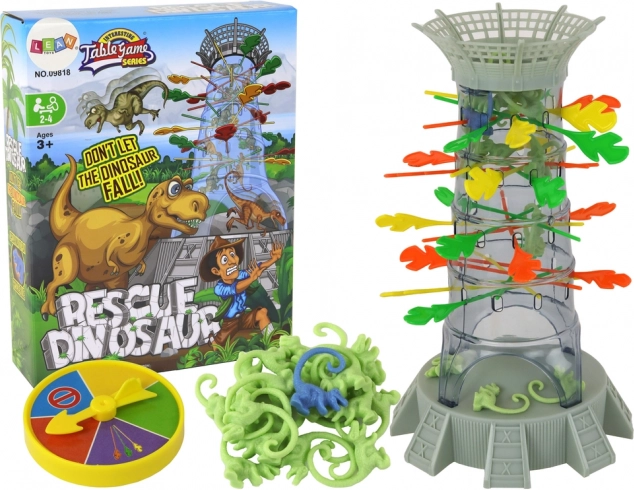 Familiehandgemaakt spel Vallende Dinosaurussen Torenstokjes