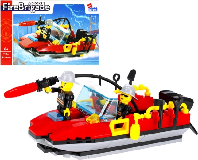 Brandweer reddingsboot bouwset