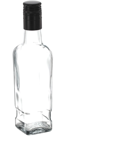 Glazen whiskyfles 250 ml met schroefdop