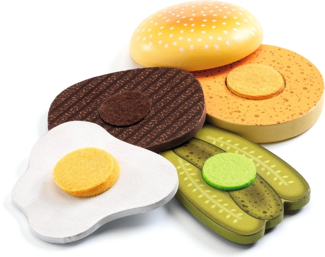 Stapel de hamburger laag voor laag