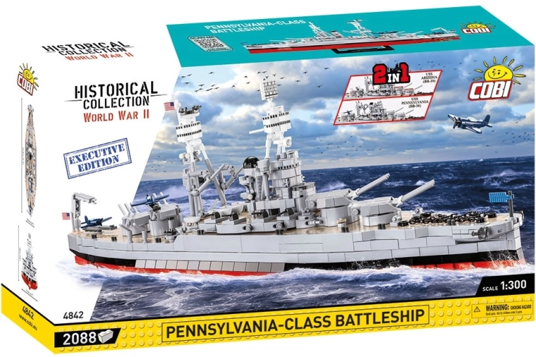 Cobi USS Arizona / USS Pennsylvania Executive Edition bouwset slagschip 2 in 1