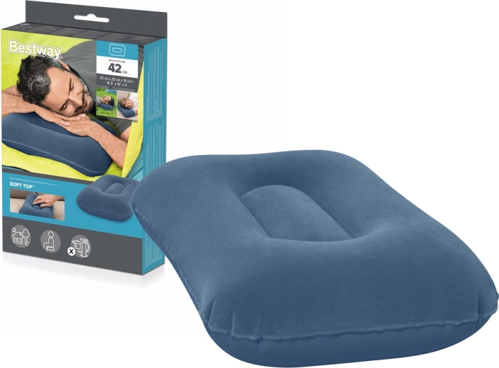 Bestway opblaasbaar velours kussen 42 cm