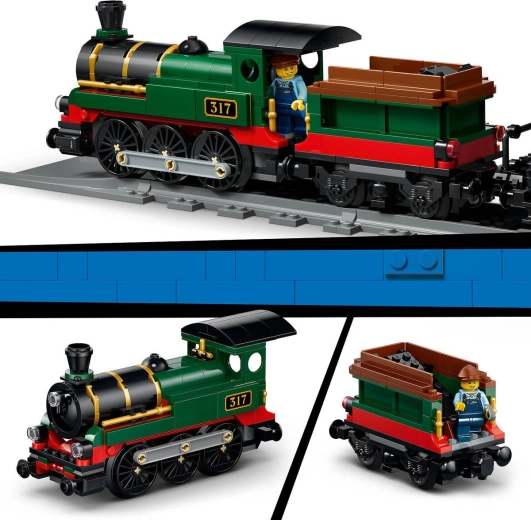 Gedetailleerde locomotief met tender