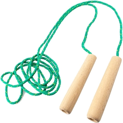 Springtouw met houten handgrepen 2,5 m