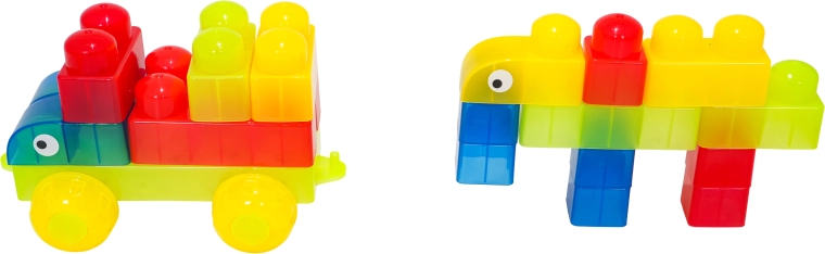 Voertuigen en diertjes bouwen