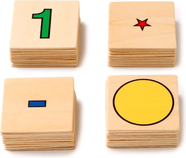 40 houten kaarten om te koppelen en te oefenen