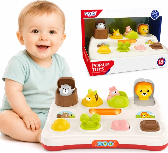 WOOPIE Baby educatief speelgoed Pop Up dierentuindieren