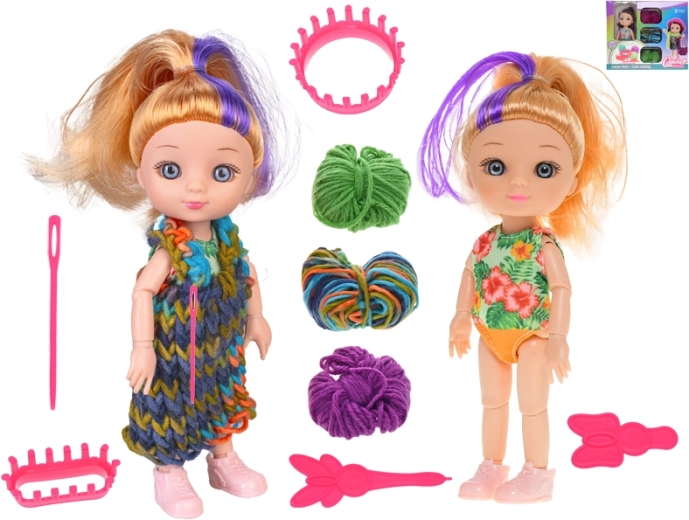 Pop met breiset 16 cm