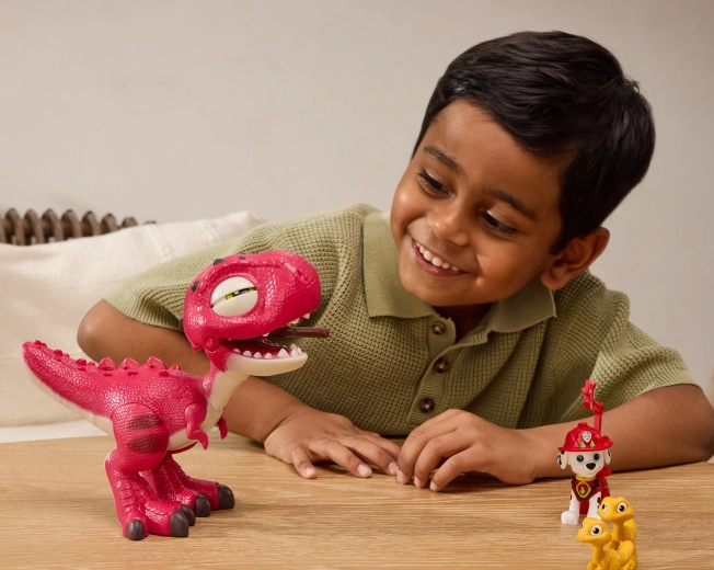 Interactieve dinosaurus Rhubarb: brul, knipperende ogen en bewegingsgeluiden
