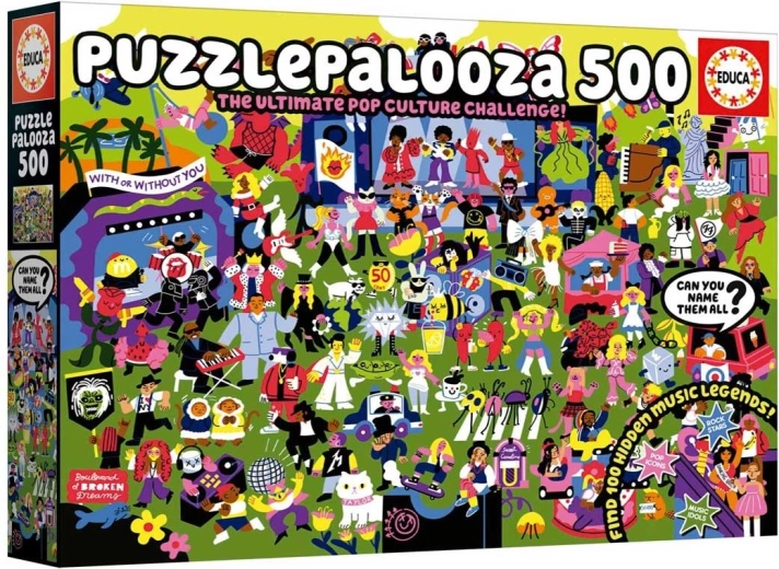 Educa puzzel Puzzlepalooza 500 stukjes – muzikale zoekuitdaging