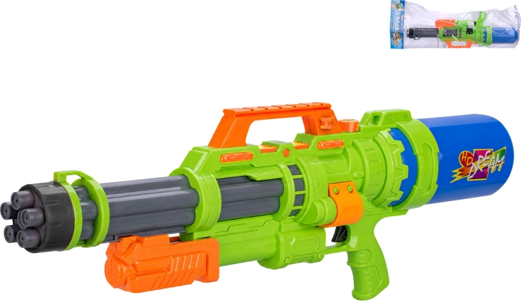 Groen waterpistool met pomp 68 cm
