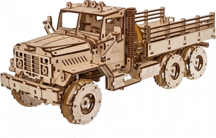 Houten 3D mechanische puzzel UGEARS Cargo-vrachtwagen