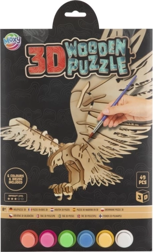 MOXY houten 3D-kleurpuzzel – adelaar